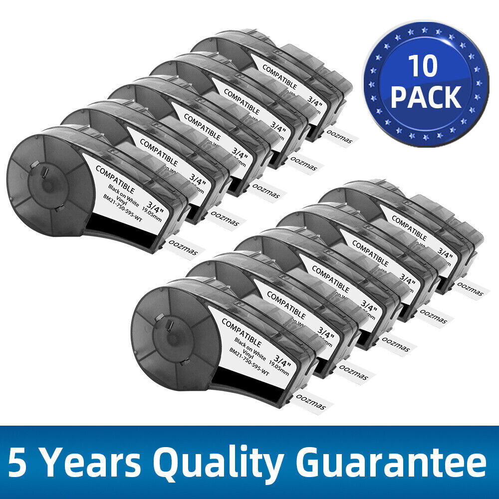 Commercial Vinyl Printing - 1-10PK kompatybilny z Brady BMP21-Plus M21-750-595