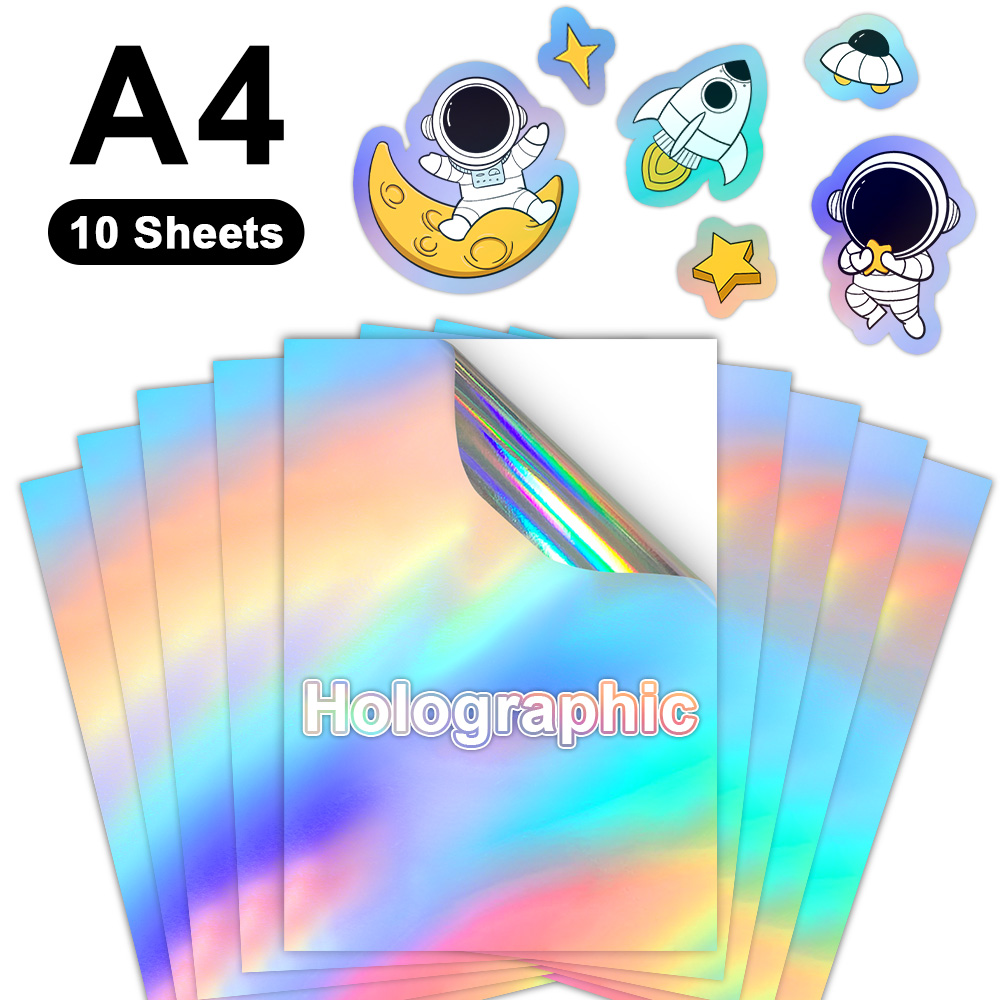 Commercial Vinyl Printing - 10 arkuszy holograficzny drukowany naklejka winylowa