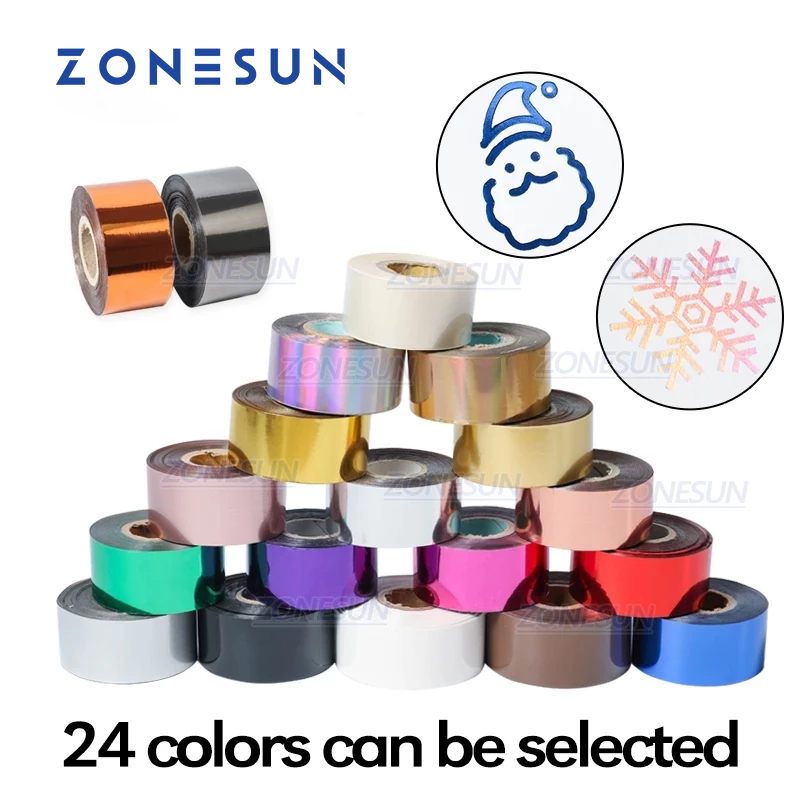 Foil Transfer Machine - ZONESUN 3/4/5cm złoto srebro czarna folia